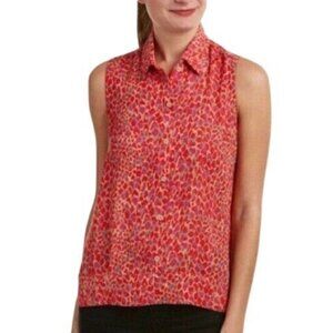 CAbi Sleeveless Collared Button Down Purp Blouse 3270 Heartbreaker size Larger